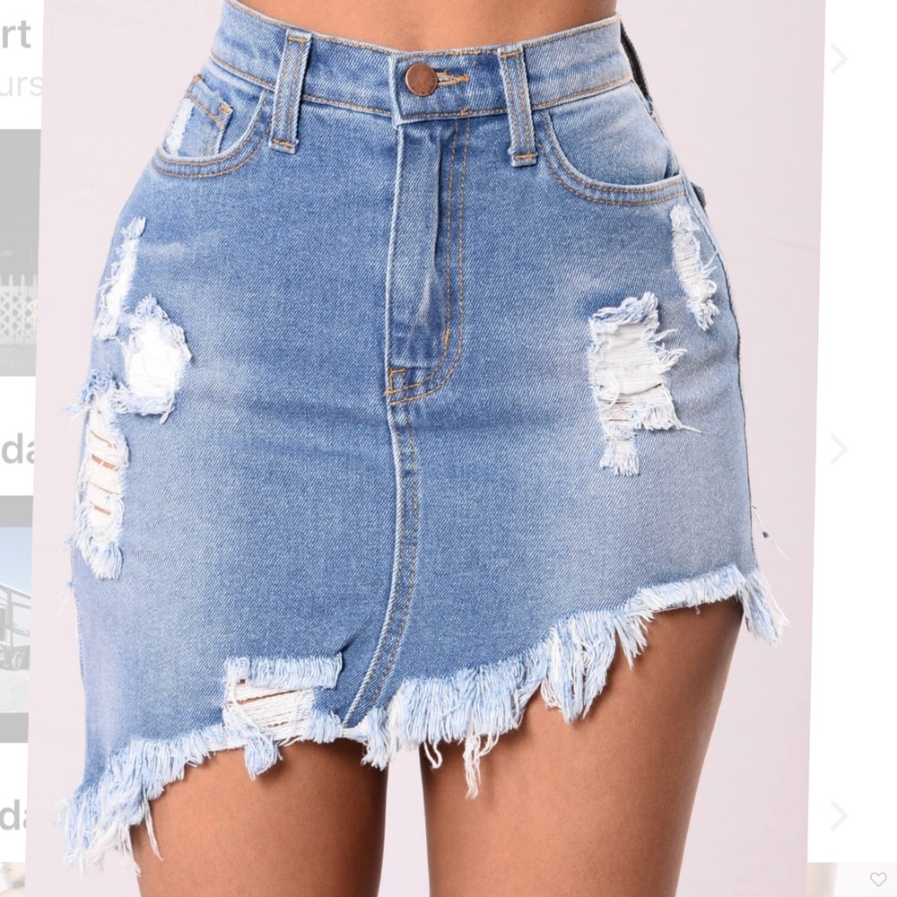 Fashion nova- Daliah Skirt - Medium Blue small